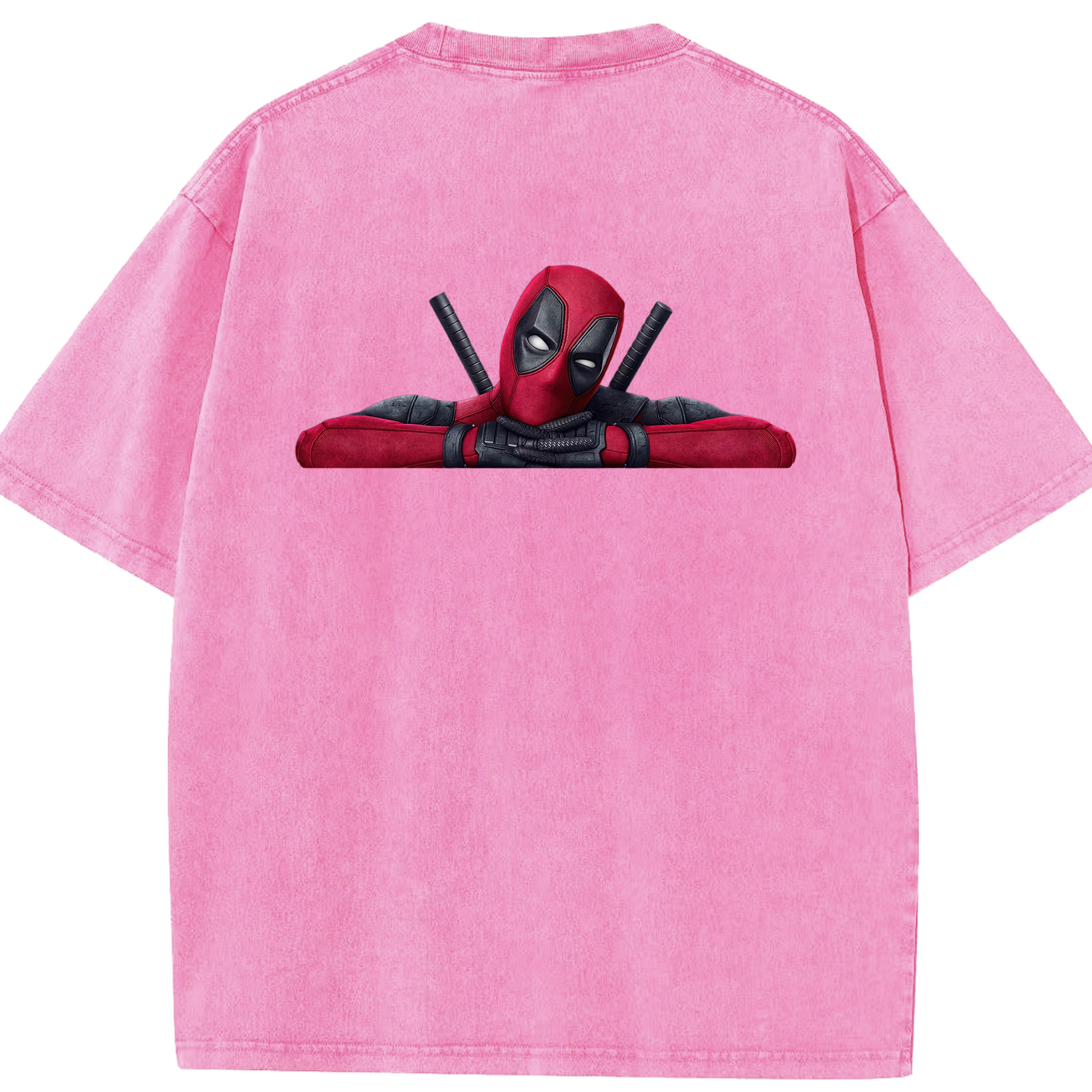 （画像用） Deadpool デッドプール 綿100% ヴィンテージ風 半袖Tシャツ（背面プリント）